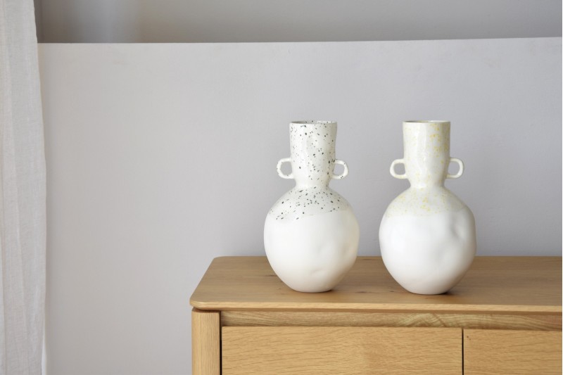 COLLECTION ANNA : VASES EN CÉRAMIQUE NATURELLE ET PEINTE